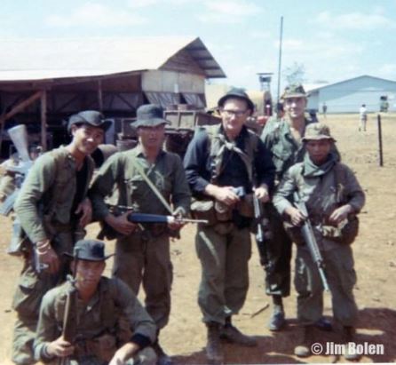 Jim with his team, RT Auger, after a mission into Cambodia.