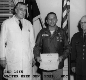SGM Billy Waugh, Walter Reed Gen Hosp, Sep 1965 recovering from wounds and receiving awards.