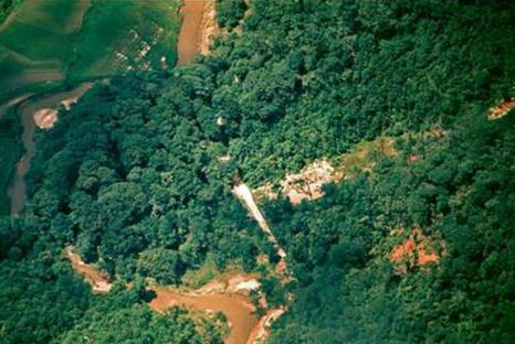 An example of North Vietnamese ingenuity – using the canopy to make the white track disappear under the jungle