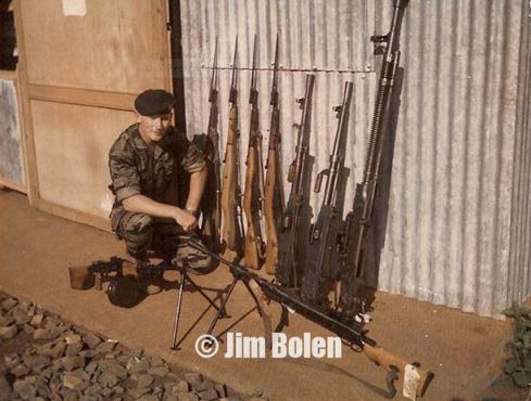 Jim Bolen with some of the weapons haul