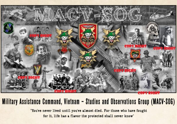 MACV-SOG all metal Sign 12 x 15-1/2 Limited Edition Print. Numbered SOG MACVSOG
