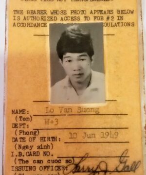 Mr. LO VAN SUONG (an ethnic Thai), who served at FOB #2 in Kontum during the Vietnam War.