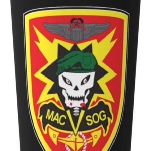 Us Army Macv-Sog Insulated Coffee Mug, Stainless Steel Vacuum Insulated Double Wall Travel Tumbler, 17oz
