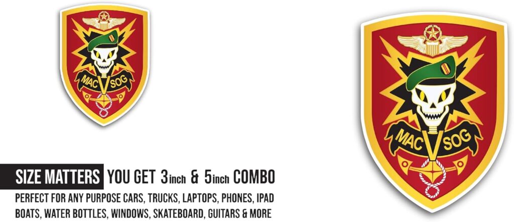 2 (Pieces) 3" and 5" MACV SOG Sticker