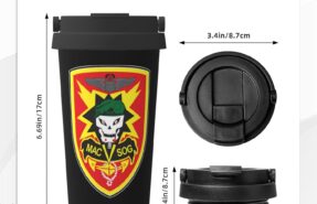 Us Army Macv-Sog Insulated Coffee Mug, Stainless Steel Vacuum Insulated Double Wall Travel Tumbler, 17oz