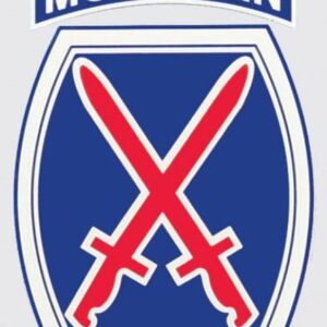 Mylar Decal - 10th Mountain Division Combat Service Identification Badge