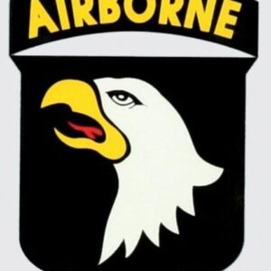 Mylar Decal - 101st Airborne Combat Service Identification Badge 2.75 x 3.75