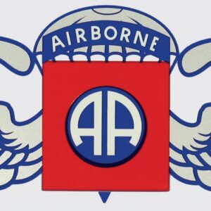 Mylar Decal - 82nd Airborne Division with Wings 7.75 x 3.5