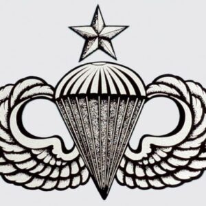 Mylar Decal - Senior Parachutist Badge 4 x 3.5