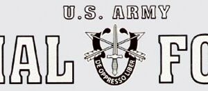 Mylar Decal - Army Special Forces with Crest 12.75 x 2.25 Window Strip