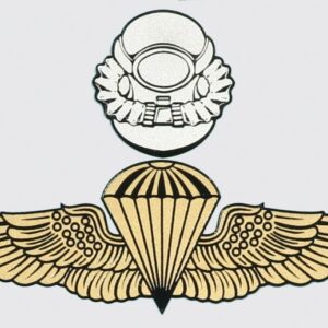 Mylar Decal - Force Recon Jump wings with Bubble (Scuba) 5.75 x 3.75