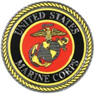 Embossed Foil - United States Marine Corps Crest Embossed Foil 4 Round Decal