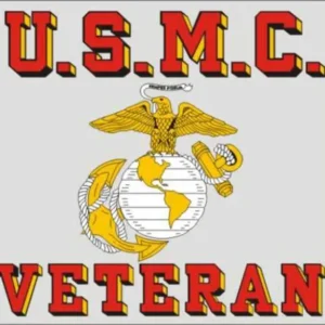 Mylar Decal - U.S.M.C. Veteran 3.75 x 3.5