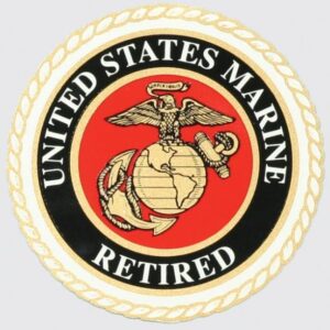 Mylar Decal - U.S. Marine Retired Crest 4 x4