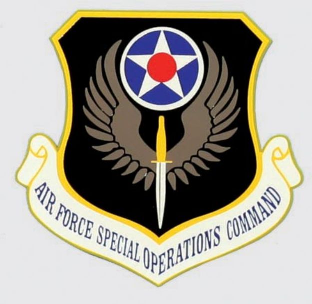 Mylar Decal - Air Force Special Operations Command 3.5 x3.25 Mylar Decal - Air Force Special Operations Command 3.5 x3.25