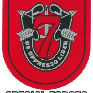 Mylar Decal - Army 7th Special Forces Group 4 x5