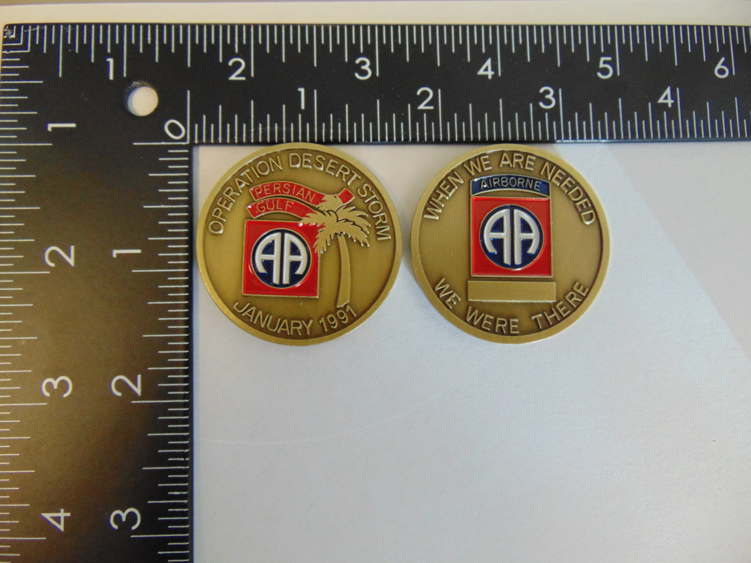82nd Airborne Desert Storm Challenge Coin 82nd Airborne Desert Storm Challenge Coin