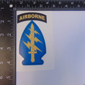 Special Forces SSI with Black Airborne Tab 4" Decal