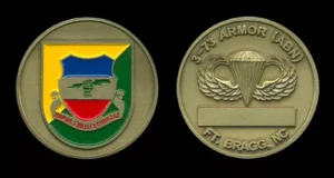 3-73rd Airborne Armor Challenge Coin