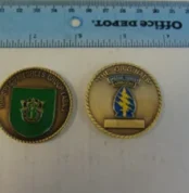 10th Special Forces Group Challenge Coin Round with Flash