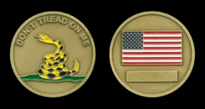Don't Tread On Me - US Flag Challenge Coin