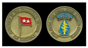 US Army Special Forces Command - CG for Excellence Challenge Coin