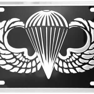 Army Basic Parachutist Badge Embossed Metal License Plate