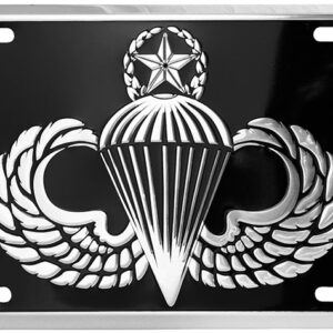 Army Master Parachutist Badge Embossed Metal License Plate
