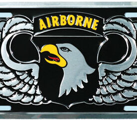 101st Airborne Division Wings Embossed Metal License Plate
