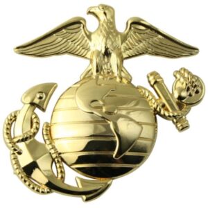 Auto Emblem - Eagle Globe and Anchor (Gold)