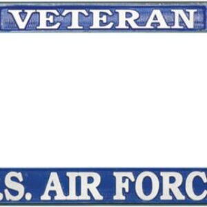 Veteran U.S. Air Force Chrome License Plate Frame