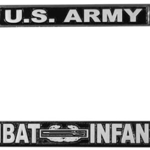 U.S. Army Combat Infantry Chrome License Plate Frame