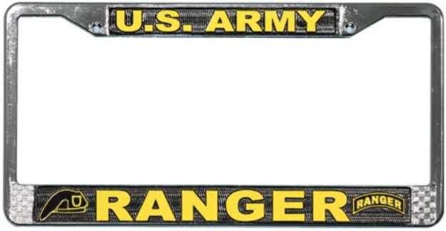 U.S Army Ranger Chrome License Plate Frame U.S Army Ranger Chrome License Plate Frame