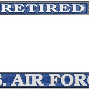 Retired U.S. Air Force Chrome License Plate Frame
