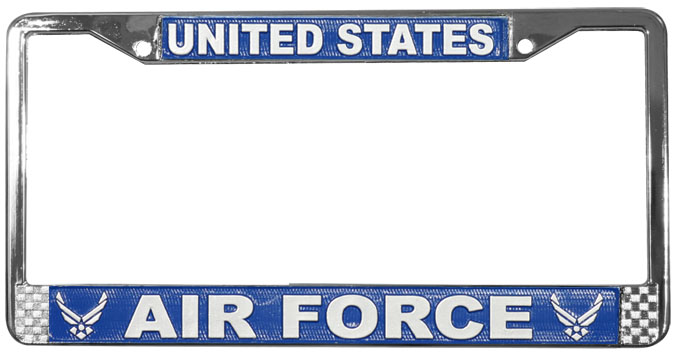 United States Air Force Chrome License Plate Frame United States Air Force Chrome License Plate Frame