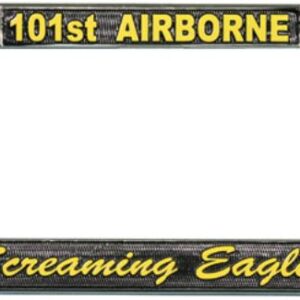101st Airborne Screaming Eagles Chrome License Plate Frame
