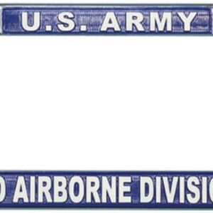 U.S. Army 82nd Airborne Division Chrome License Plate Frame