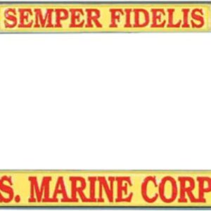 Semper Fidelis U.S. Marine Corps Chrome License Plate Frame