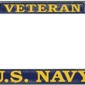 Veteran U.S. Navy Chrome License Plate Frame