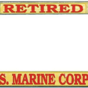 Retired U.S. Marine Corps Chrome License Plate Frame