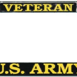 Veteran U.S. Army Chrome License Plate Frame