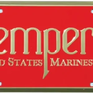 Semper FI United States Marine Embossed Metal License Plate