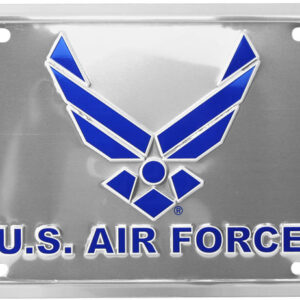 U.S. Air Force with U.S. Air Force Symbol Embossed Metal License Plate