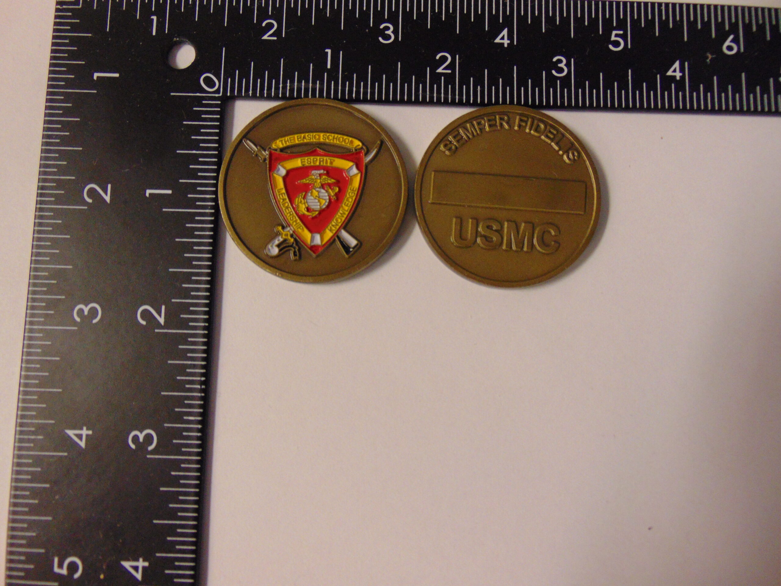 USMC Marine CORPS Basic School Challenge Coin C-212 USMC Marine CORPS Basic School Challenge Coin C-212