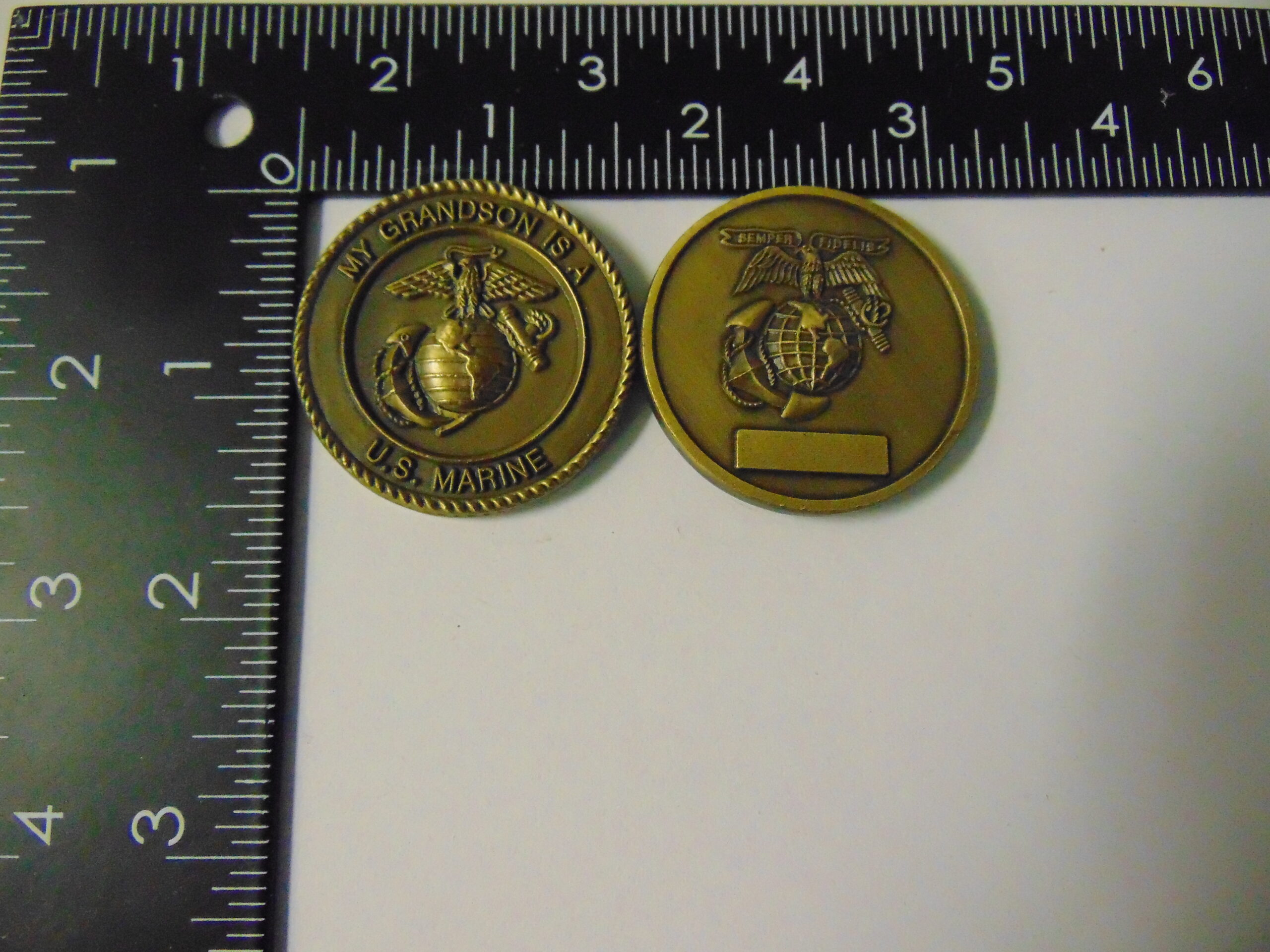 USMC Marine CORPS My Grandson is a Marine Challenge Coin C-210 USMC Marine CORPS My Grandson is a Marine Challenge Coin C-210